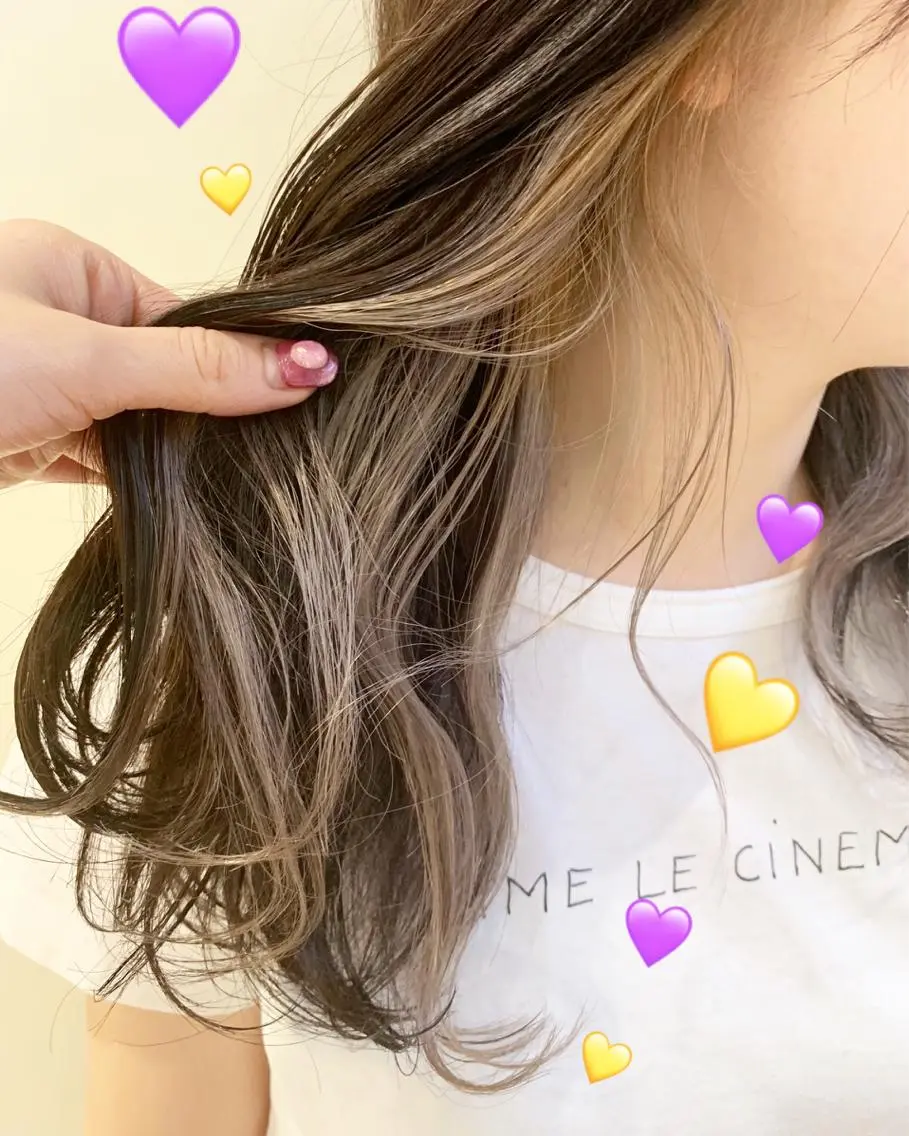セミロング カラー 新宿駅近♡個室 ♡関口三都季🌜のヘアスタイル