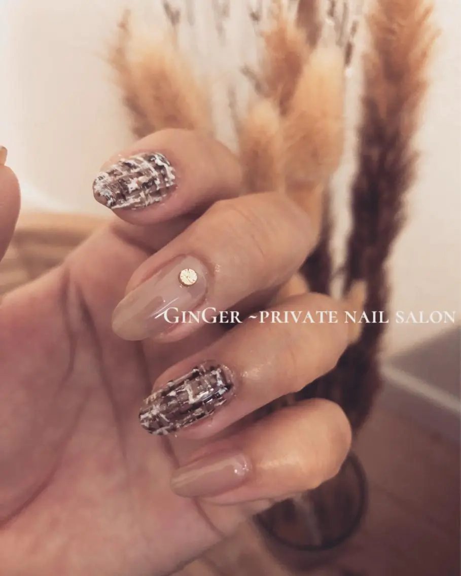 ネイル ニュアンスネイル オフィスネイル ginger nail&spaのネイルデザイン