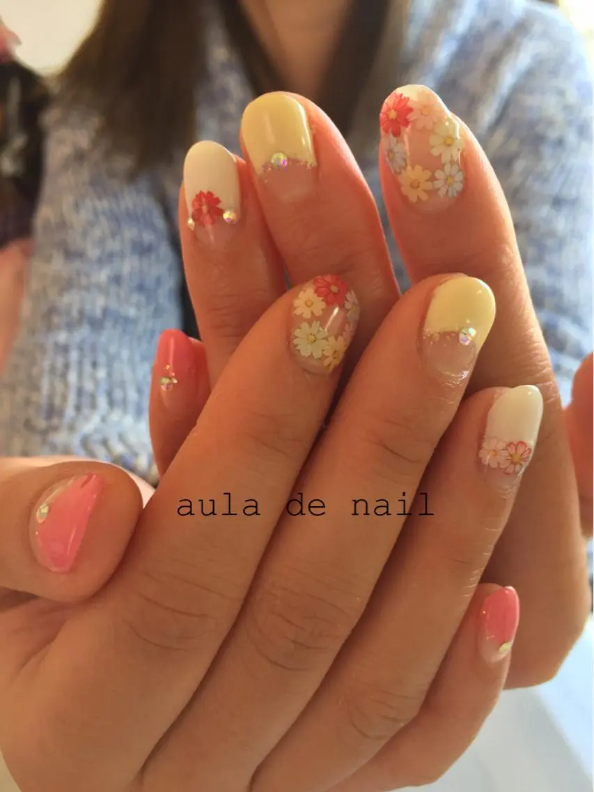 ネイル 春ネイル auladenail アウラデネイルのネイルデザイン