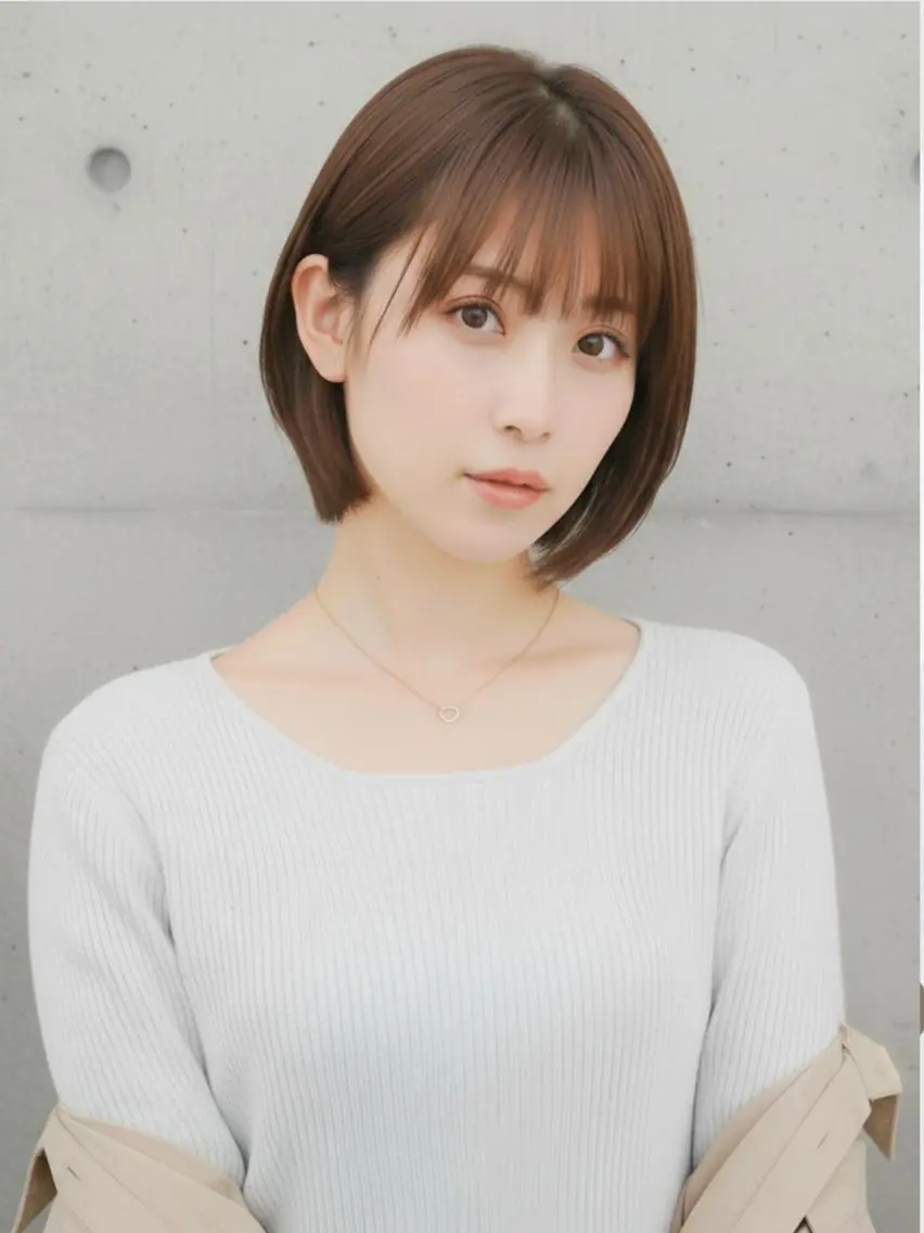 ショート カラー ショートボブ ブラウンカラー 透明感カラー ボブ ショートヘア NYNY南草津店 桂嵩太のヘアスタイル