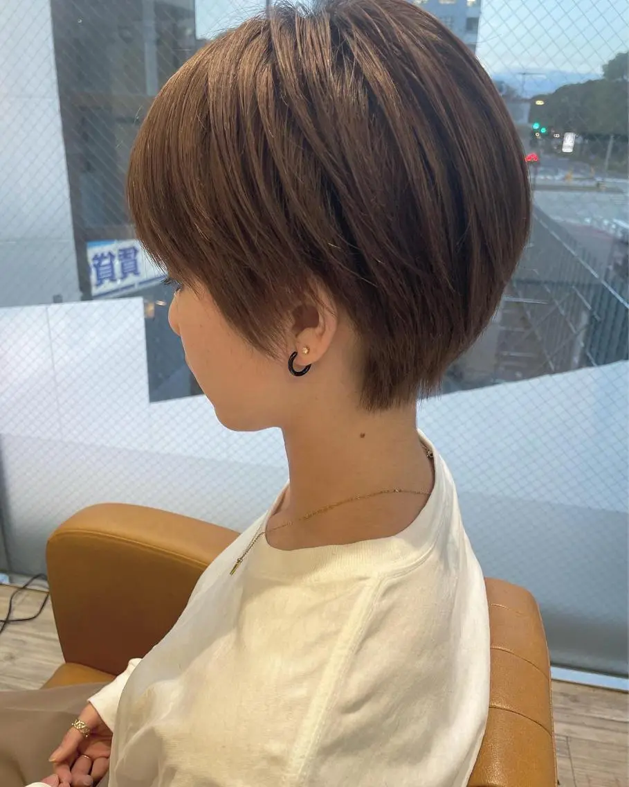 ショート カラー ベリーショート アッシュ 透明感カラー 外国人風カラー 髪質改善 カット ヘアカラー トリートメント 河合秀明/ショート /ボブ/レイヤーのヘアスタイル