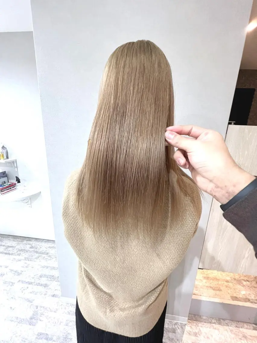 ロング 髪質改善 髪質改善カラーのヘアスタイル