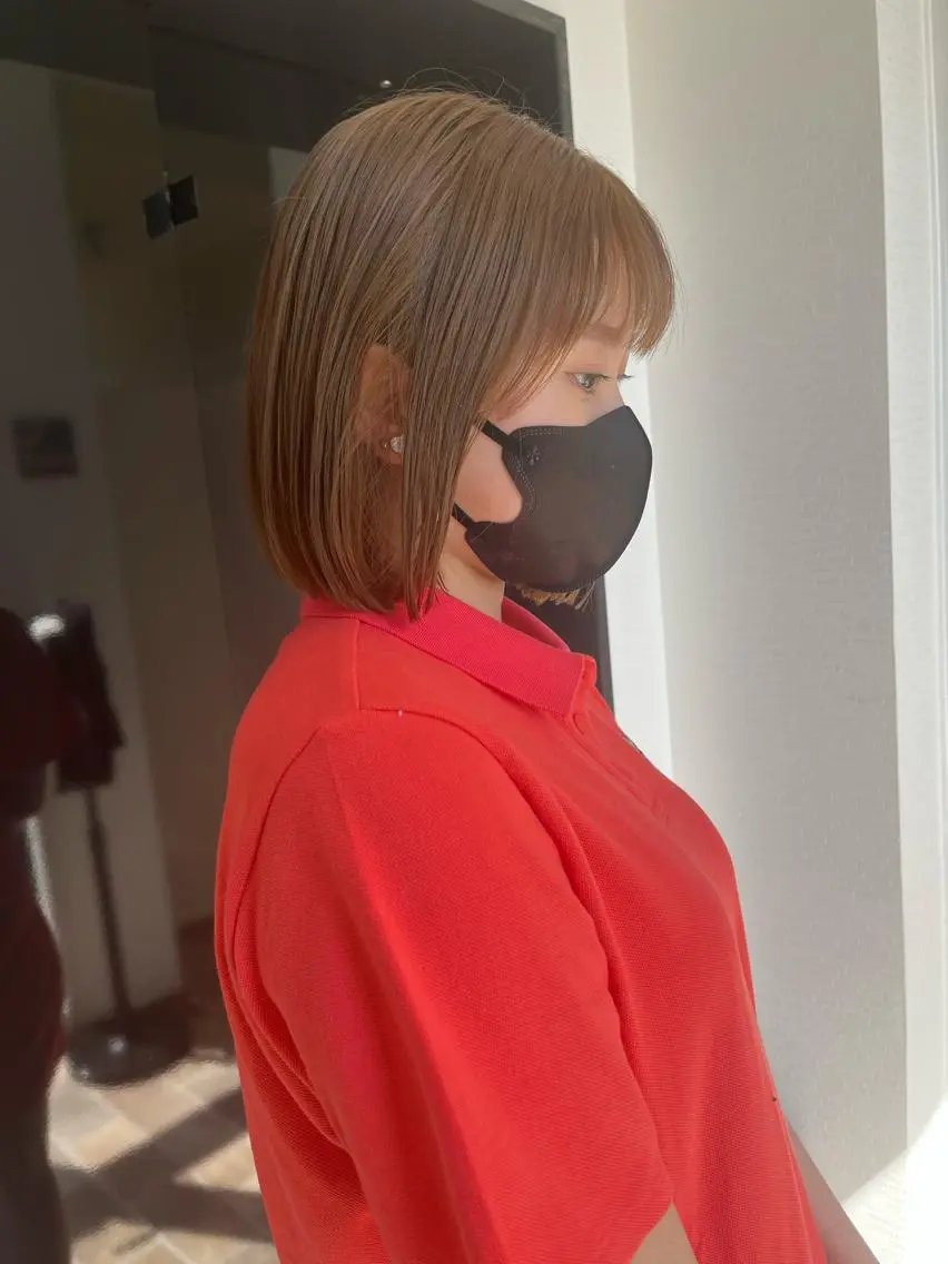 ミディアム ヘアカラー&縮毛矯正 STAR☆RIVERのヘアスタイル