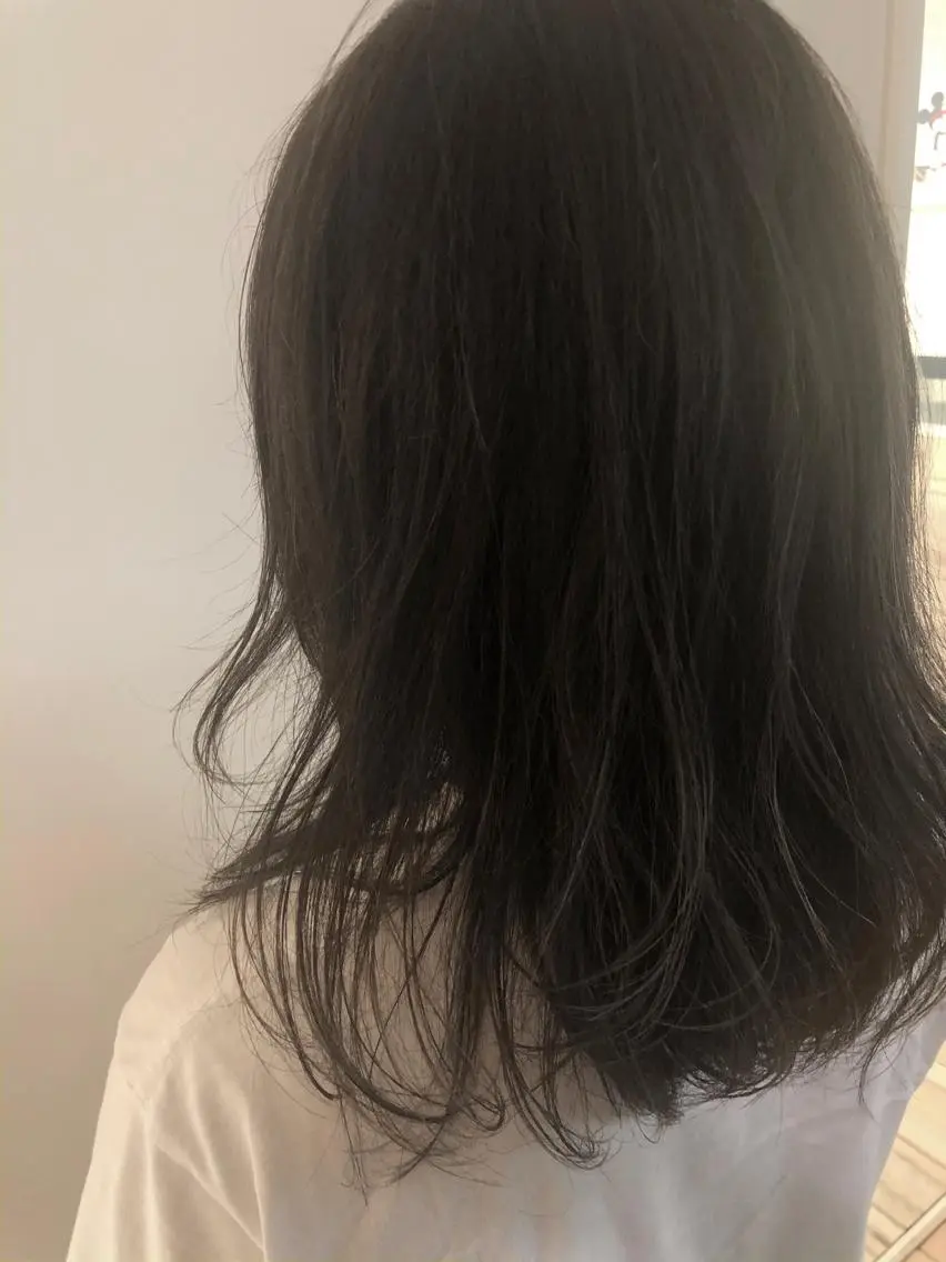 ミディアム カラー ブリーチ ブリーチなしカラー カット ヘアカラー トリートメント 韓国hair ·͜· watanabeのヘアスタイル