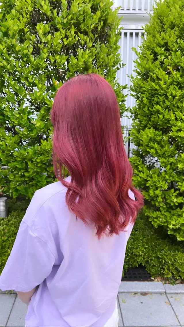 セミロング カラー ヘアアレンジ カット ヘアカラー トリートメント ヘアセット 🩶【推しハイトーン 】yuzu🩶のヘアスタイル