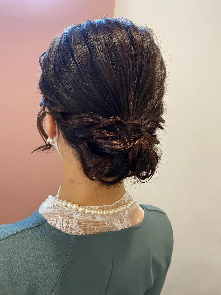 ミディアム ヘアアレンジ ヘアセット pep natsumiのヘアスタイル