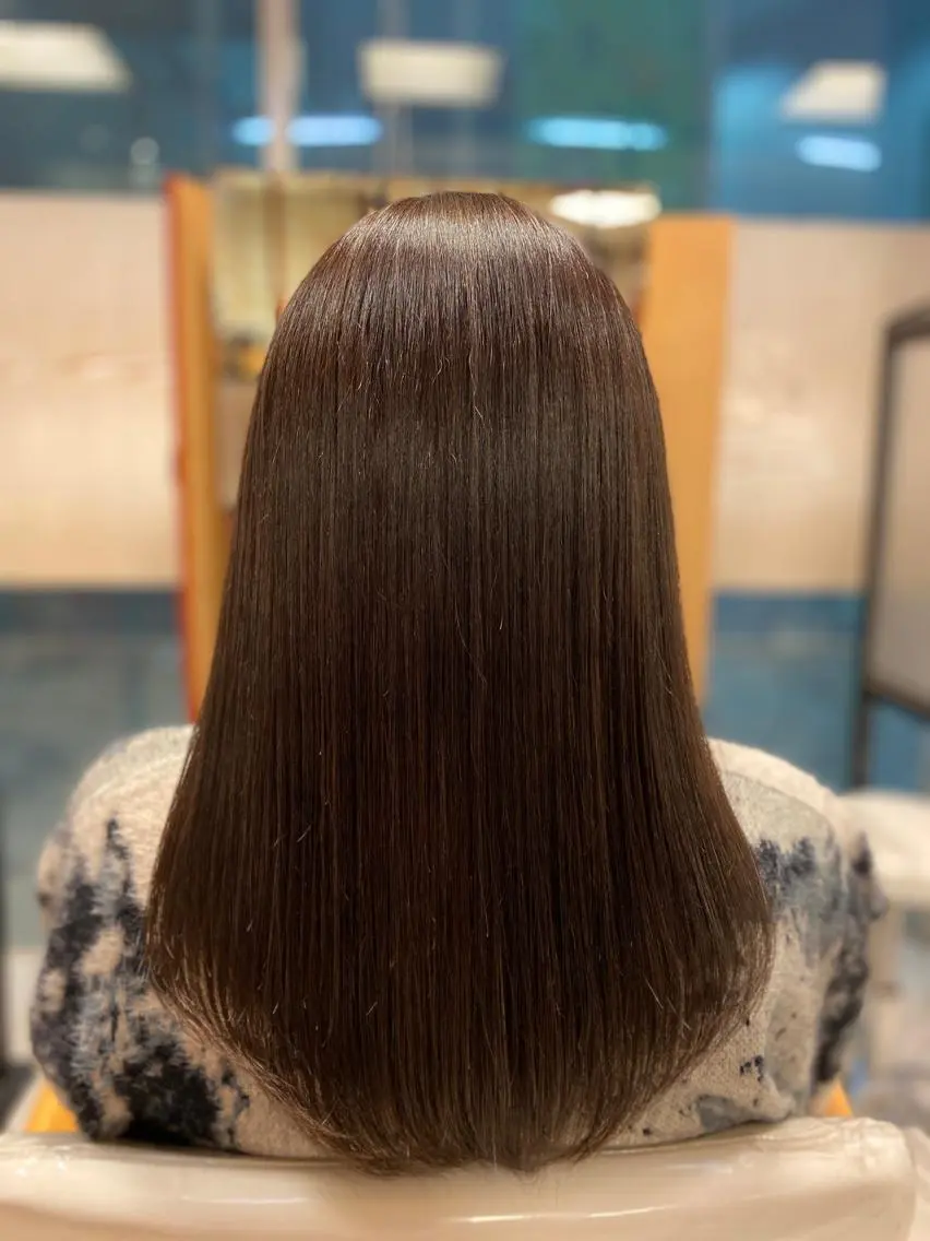 ロング カット ヘアカラー へんみ みかのヘアスタイル