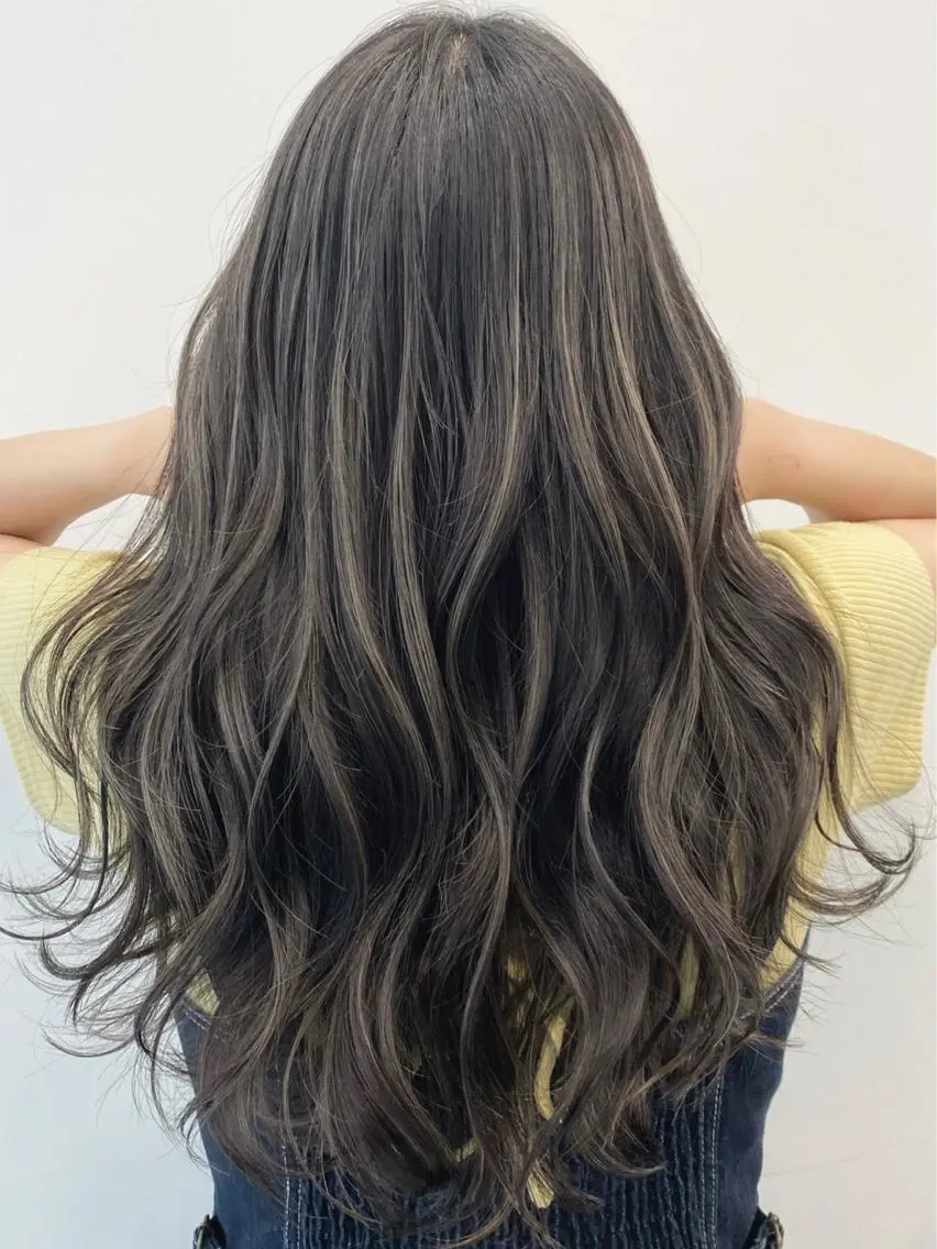 セミロング カラー ヘアアレンジ ブリーチ ハイライトカラー ハイライト ヘアカラー 💗無料カットモデル 募集中yu-ki💗のヘアスタイル