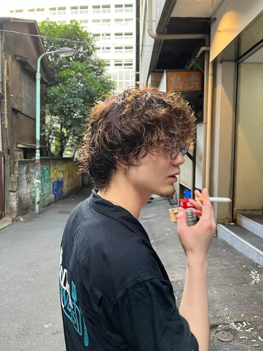 ミディアム カラー パーマ ヘアアレンジ メンズ ヘアカラー トリートメント 💎髪質改善特化💎 RUITOのヘアスタイル