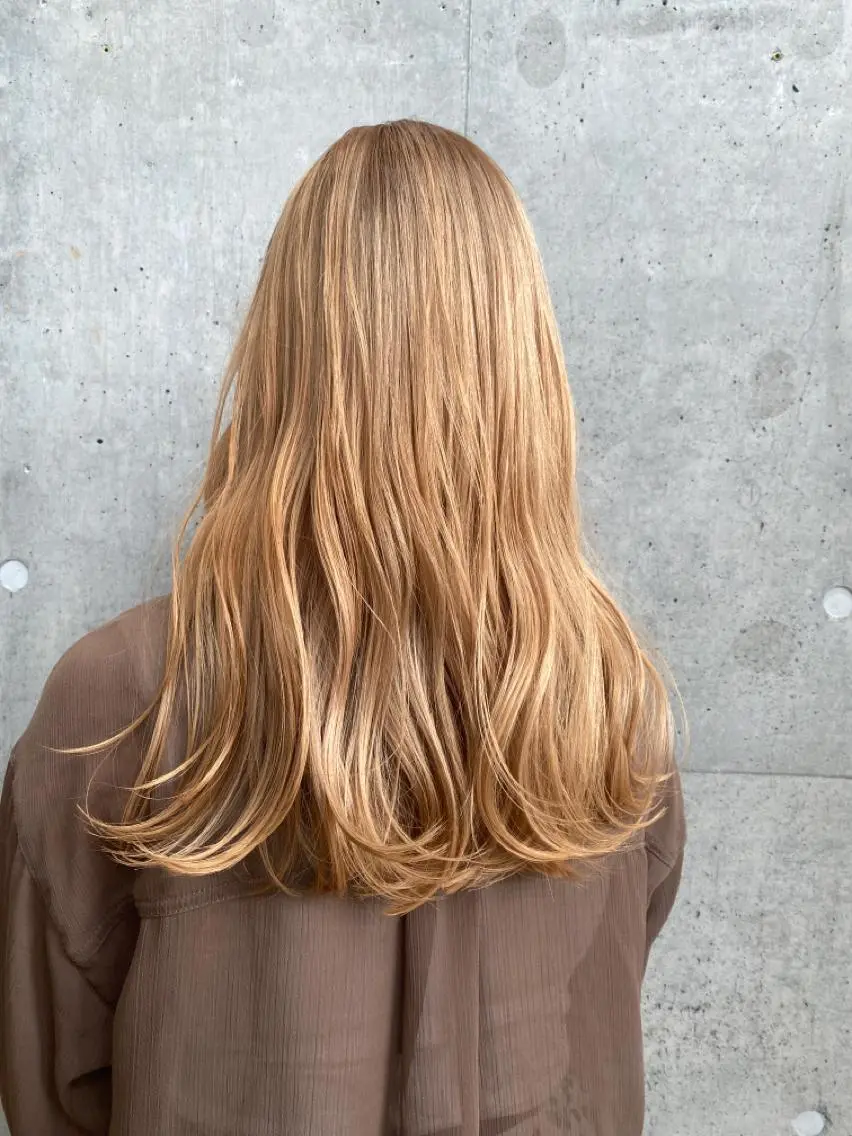 ロング カラー アッシュ アッシュグレー アッシュグレージュ バレイヤージュ ミストバング 韓国ヘア 🦋KIRA🦋のヘアスタイル