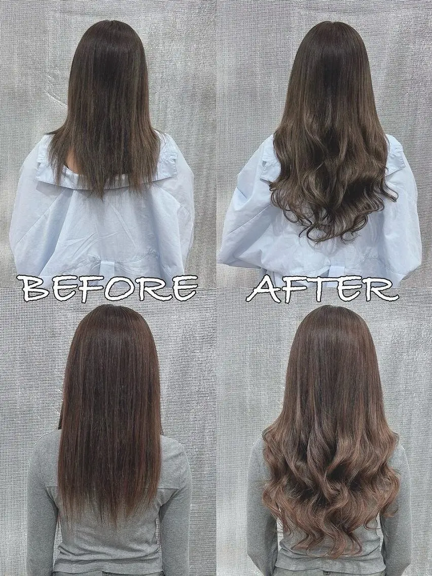 ロング カラー ヘアアレンジ シールエクステ バレイヤージュ ブリーチ ケアブリーチ ダブルカラー LIP 大阪本店 エクステ MISAのヘアスタイル