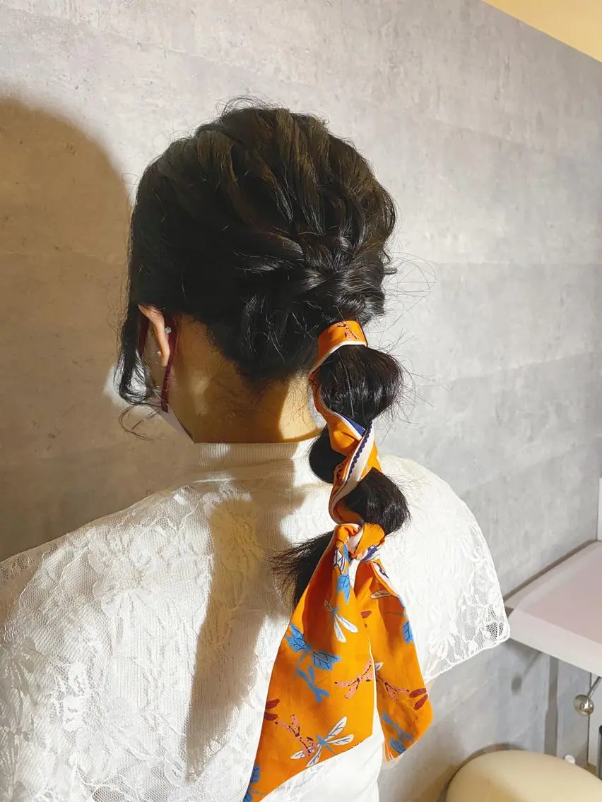 ヘアアレンジ ヘアセット 清川 椿咲のネイルデザイン