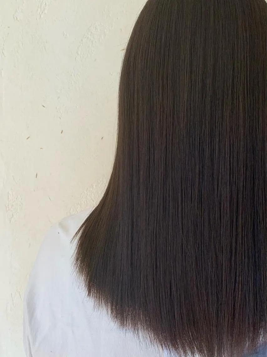 ロング 近鉄奈良 カラー　うのさくらのヘアスタイル