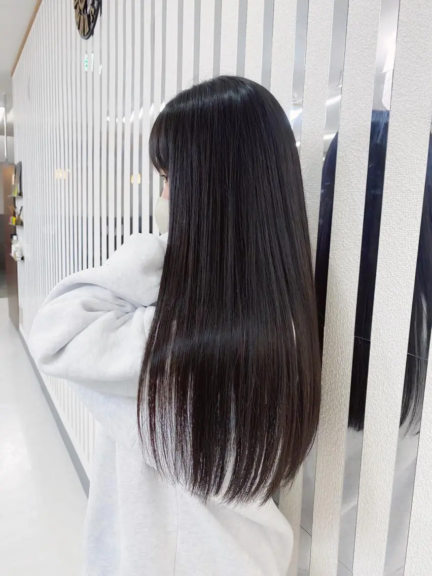 ロング 縮毛矯正 カット ヘアカラー 縮毛矯正 トリートメント YURI ✨のヘアスタイル