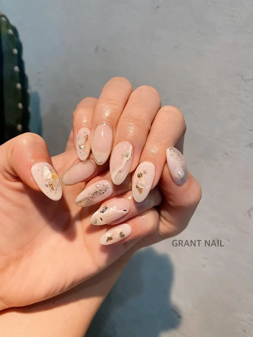 ネイル アートネイル クリアネイル ジェルネイル ニュアンスネイル GRANT NAIL 岩出店のネイルデザイン