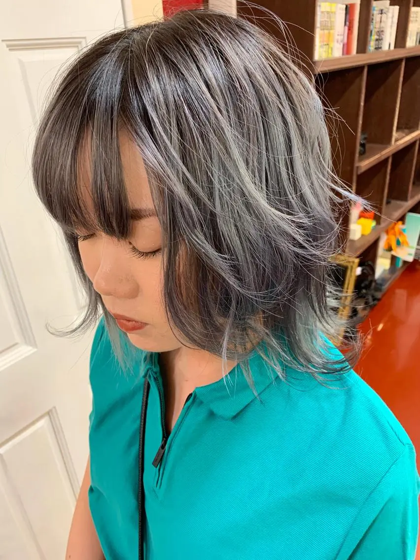 ミディアム カラー ピンクベージュ/新潟 万代/高橋桃葉🍑のヘアスタイル