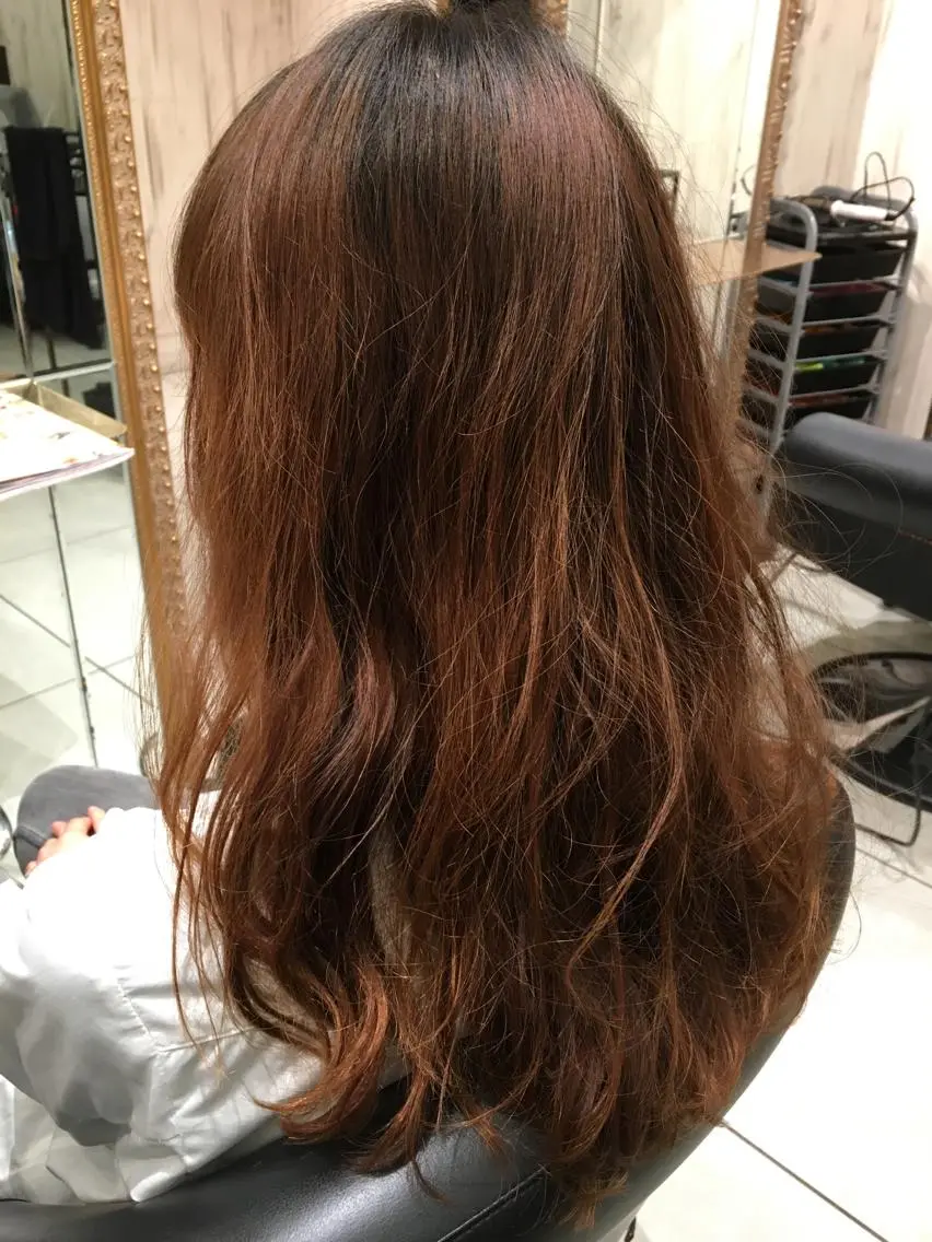 ミディアム ロング パーマ ミディアムパーマ 永井大樹✨ 透明感カラー✨のヘアスタイル