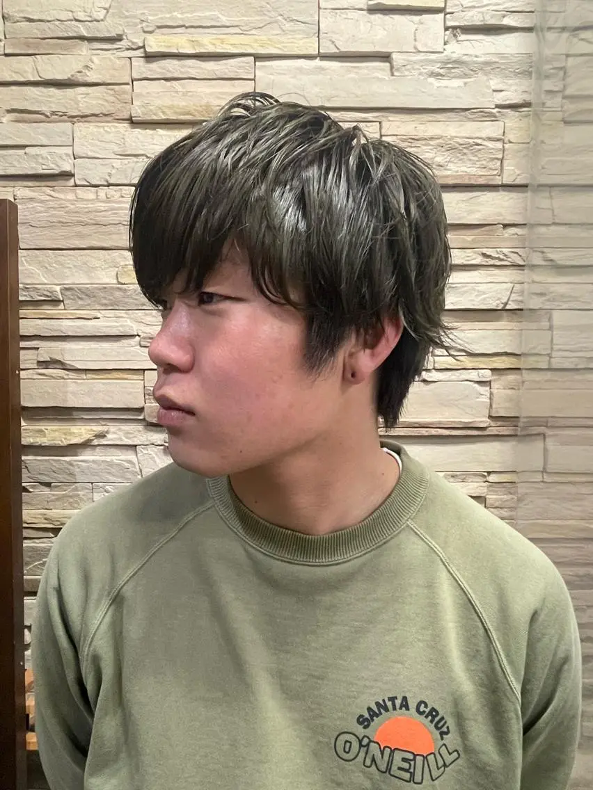 ショート カラー メンズ 透明感カラー 浅岡 昭汰のヘアスタイル