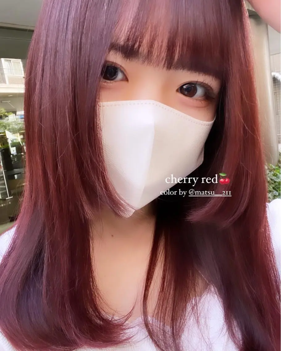 カラー ブリーチ ブリーチなしカラー レッドカラー natsumi♡/ nene副店長のヘアスタイル