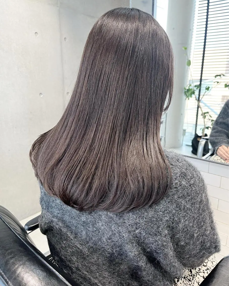 セミロング カラー パーマ ヘアアレンジ カット ヘアカラー トリートメント 透明感カラー✂︎ /縮毛矯正/YUKAのヘアスタイル