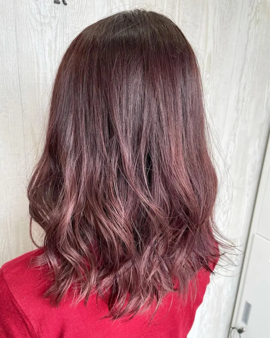 ミディアム カラー ヘアアレンジ HUENEST アカデミーサロンのヘアスタイル