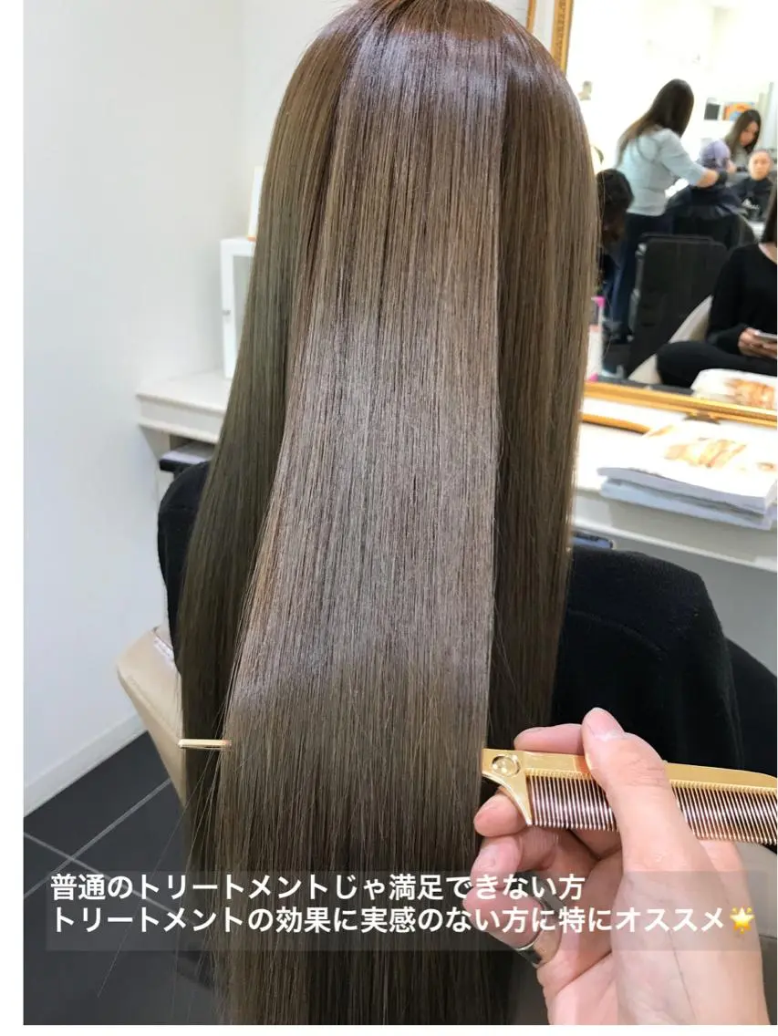 ロング カラー 髪質改善 カット ヘアカラー トリートメント 山崎俊輔/髪質改善 /バレイヤージュのヘアスタイル