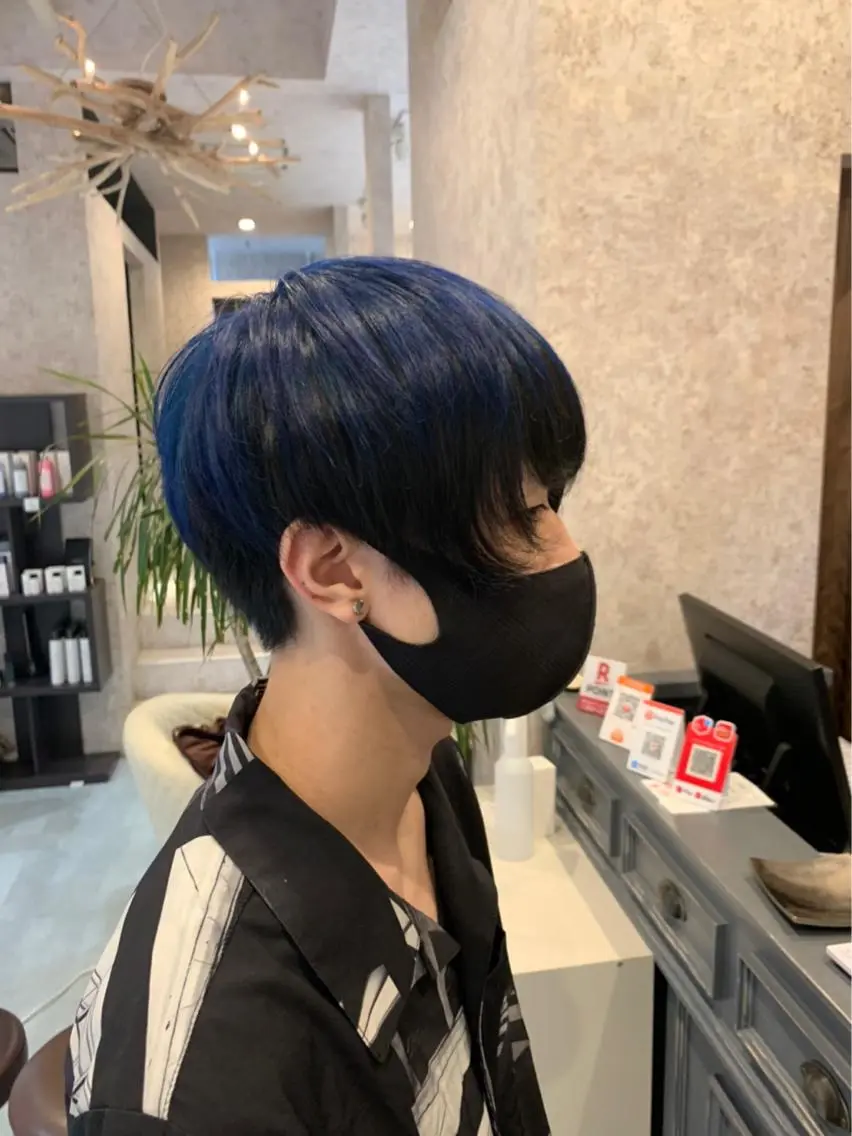 カラー メンズ ブルーカラー Blanco Color&Careのヘアスタイル