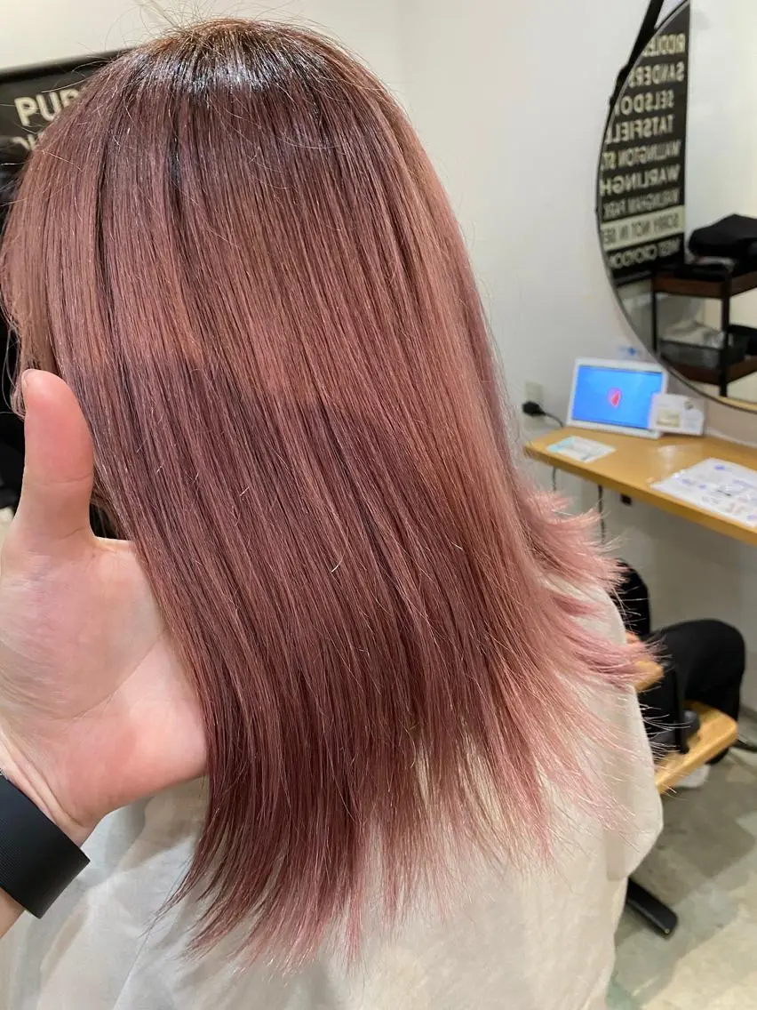 ミディアム ヘアカラー トリートメント 梅田/酸性ストレート ✨愛一郎のヘアスタイル