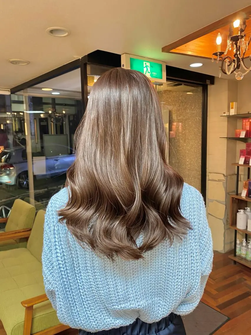 セミロング カラー ベージュカラー ブラウンカラー ブラウンベージュ 透明感カラー ヨシンモリ カット ヘアカラー トリートメント ボブ/縮毛矯正/ レイヤー/塚田のヘアスタイル