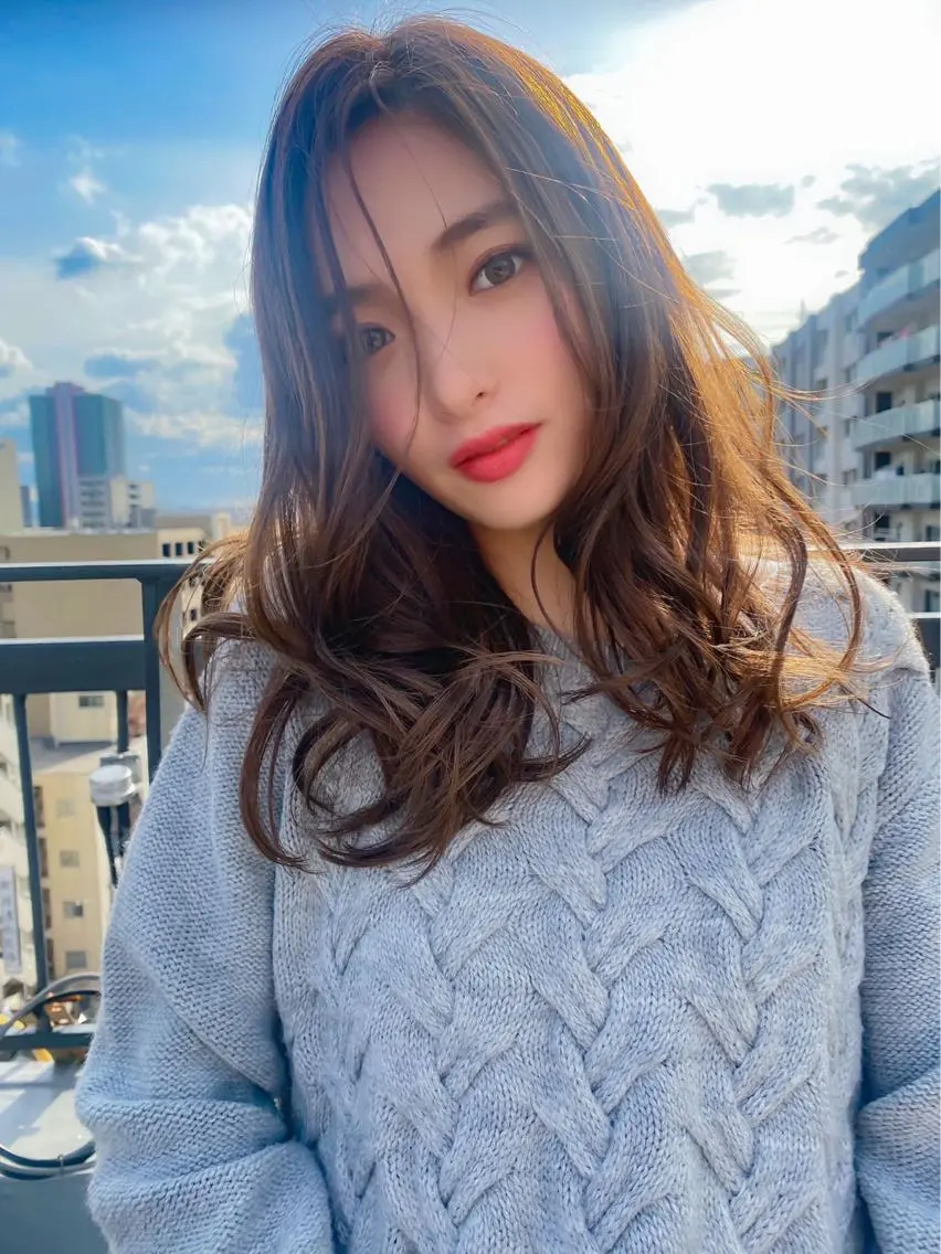 セミロング カット ヘアカラー パーマ 髪質改善 🍀岡村凌也のヘアスタイル
