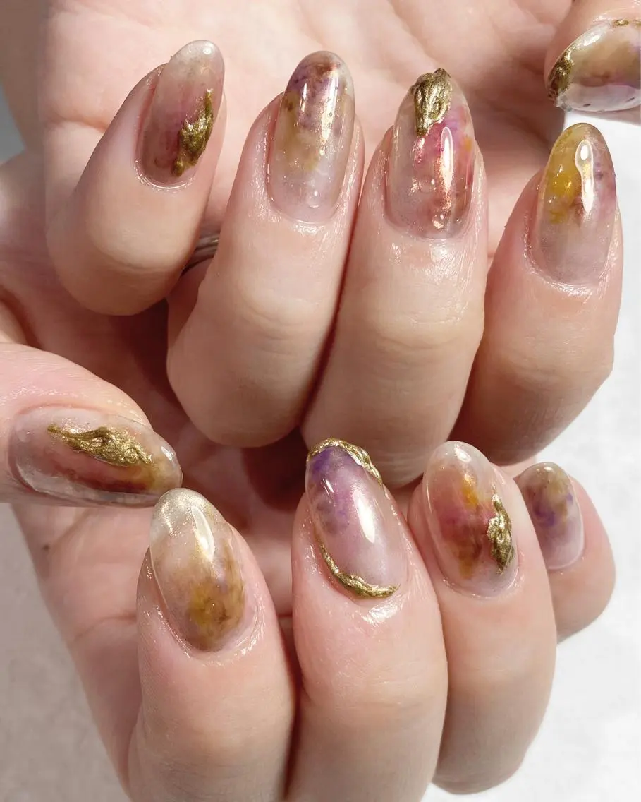 ネイル アートネイル ニュアンスネイル ハンドネイル marie nailのネイルデザイン