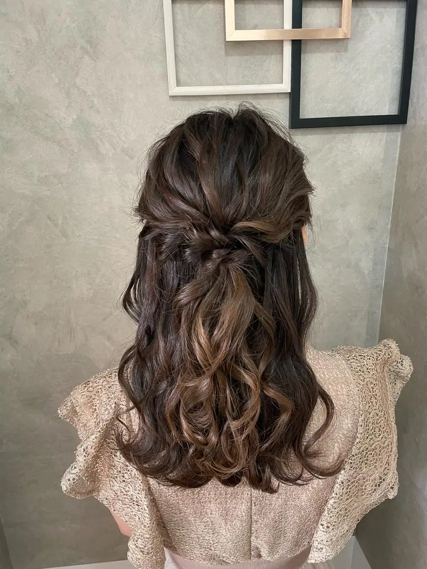 ヘアアレンジ ハーフアップ デート 浴衣 ヘアセット 参列・イベントヘア♡ ゆいなのヘアスタイル