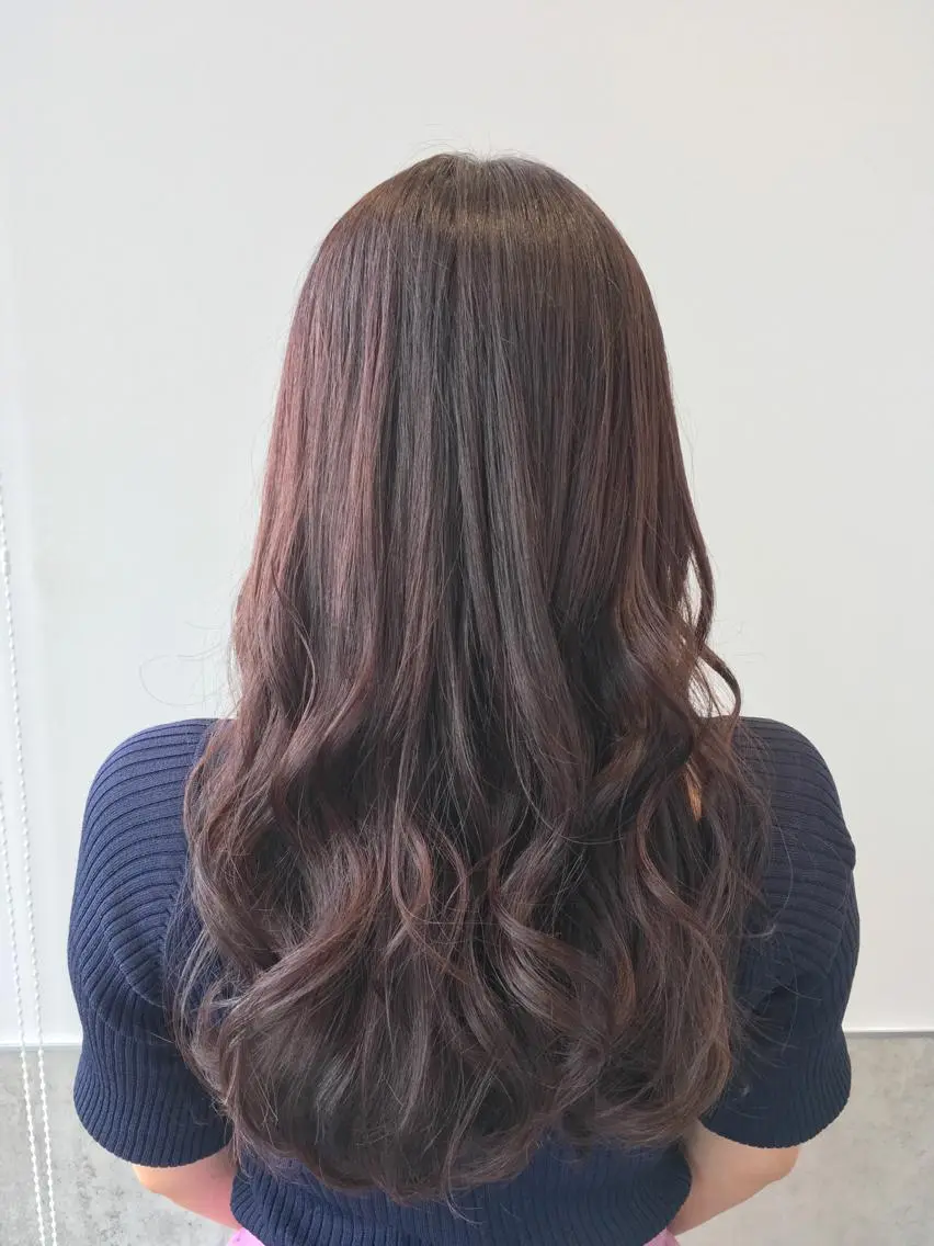 ロング カラー ラベンダーカラー ラベンダーピンク ピンクカラー ヘアカラー トリートメント ヘッドスパ ヘアセット yoshi ☆のヘアスタイル