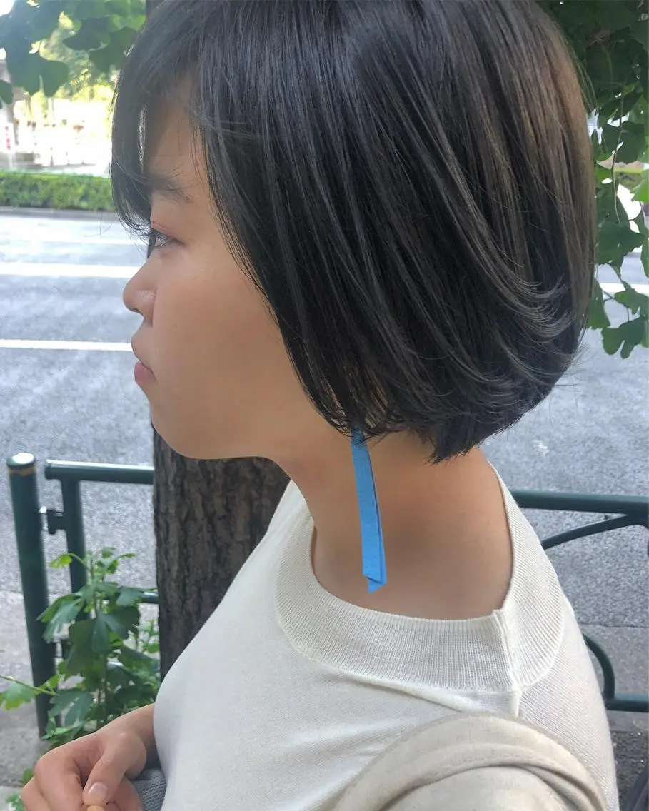 ショート 切りっぱなしボブ ボブ ショートヘア せこぐち まいのヘアスタイル