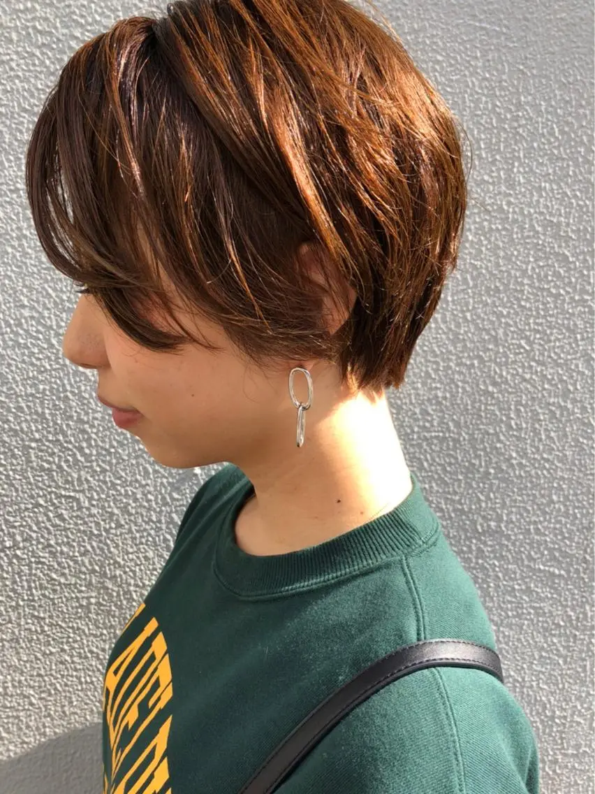 ショート くせ毛 ショートヘア カット ヘアカラー 縮毛矯正 トリートメント ayane⭐️ボブ・ ショート・パーマのヘアスタイル