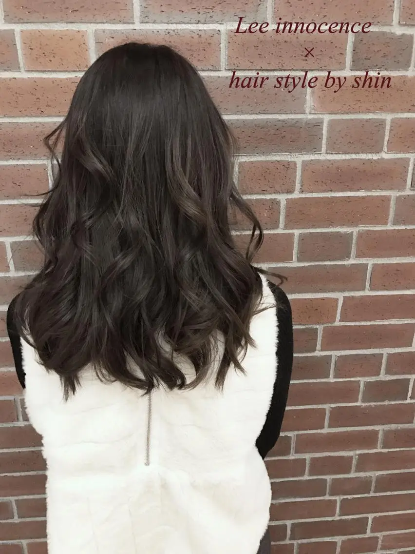 ミディアム セミロング ロング カラー パーマ グレージュ カラー/髪質改善スペ シャリスト宮本　伸一のヘアスタイル