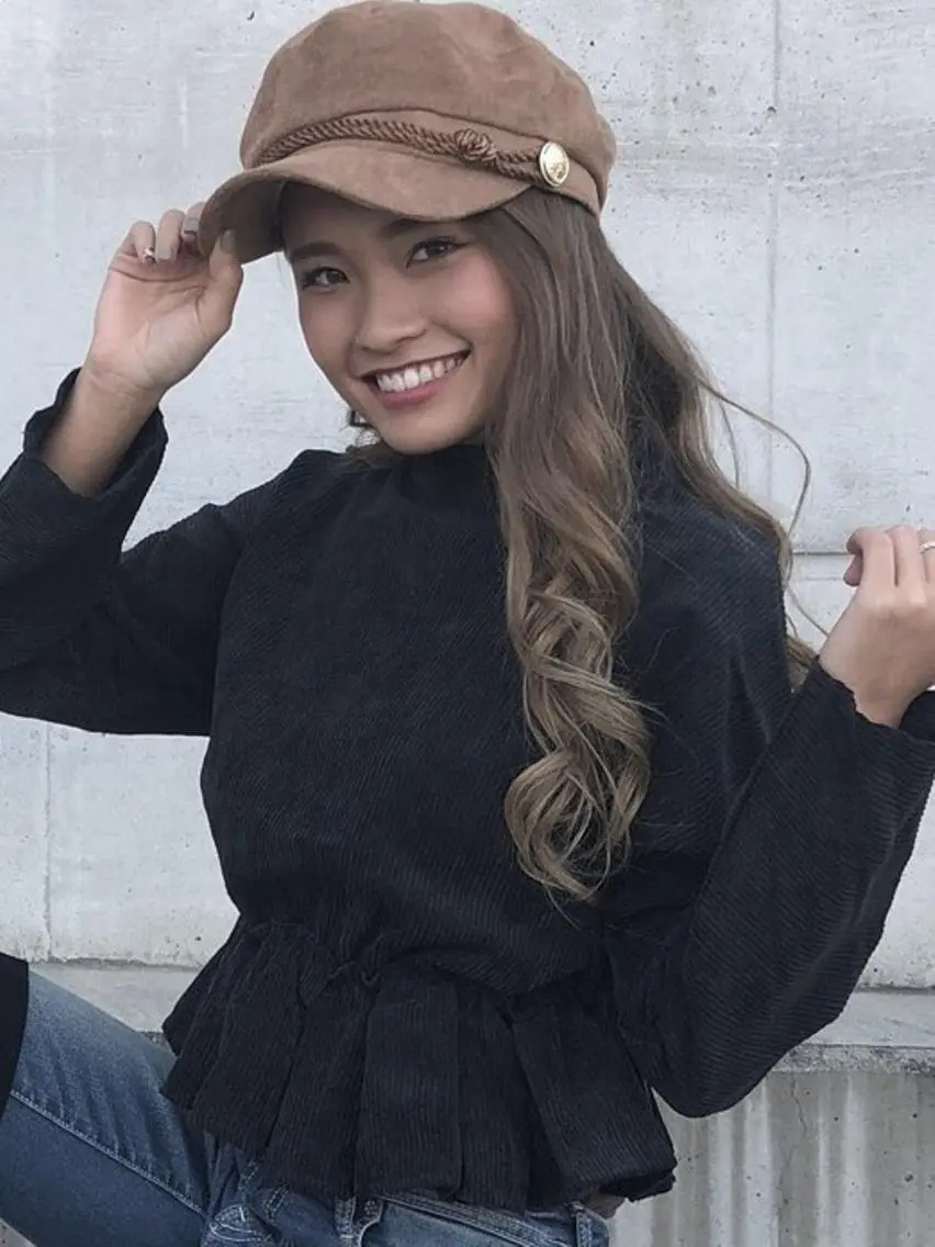 ロング カラー パーマ ヘアアレンジ Device ディバイスのヘアスタイル