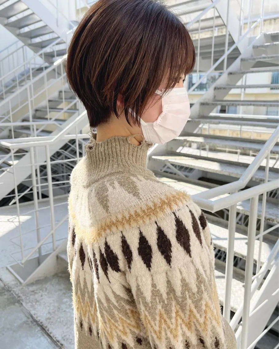 ショート カラー ハイトーン/ショート 村上淳乃🐥のヘアスタイル