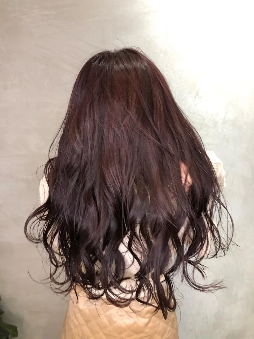 ロング カラー パーマ ヘアアレンジ ヘアカラー トリートメント 新宿/顔周りカット +レイヤー=しずく♩のヘアスタイル
