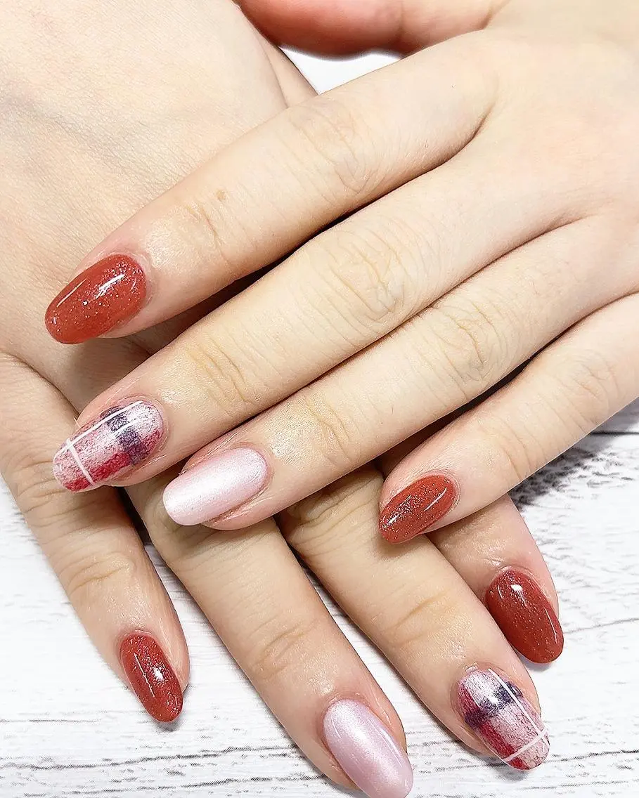 ネイル アートネイル 長さ出し 持ち込み ニュアンスネイル スカルプネイル リラネイル Aikenのネイルデザイン