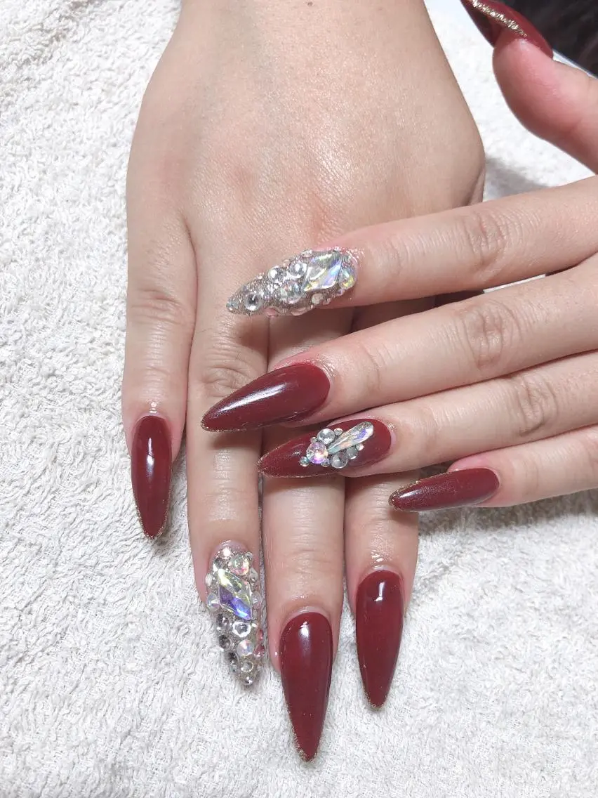 セミロング ネイル アートネイル ラメ(グリッター) ハンドネイル 《LB》ラブリエ Nail&eyeのマツエク・マツパデザイン
