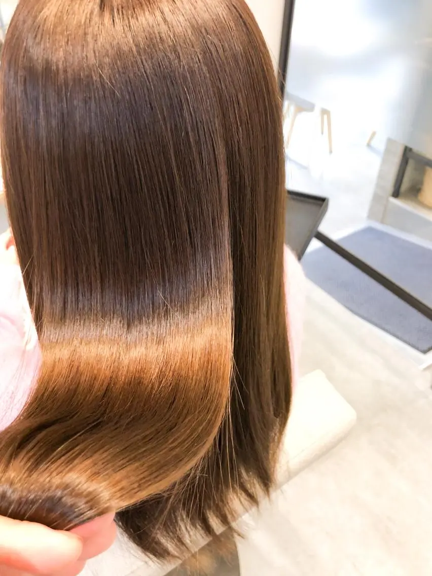 セミロング 髪質改善 カット 縮毛矯正 トリートメント 髪質改善 suzukiのヘアスタイル