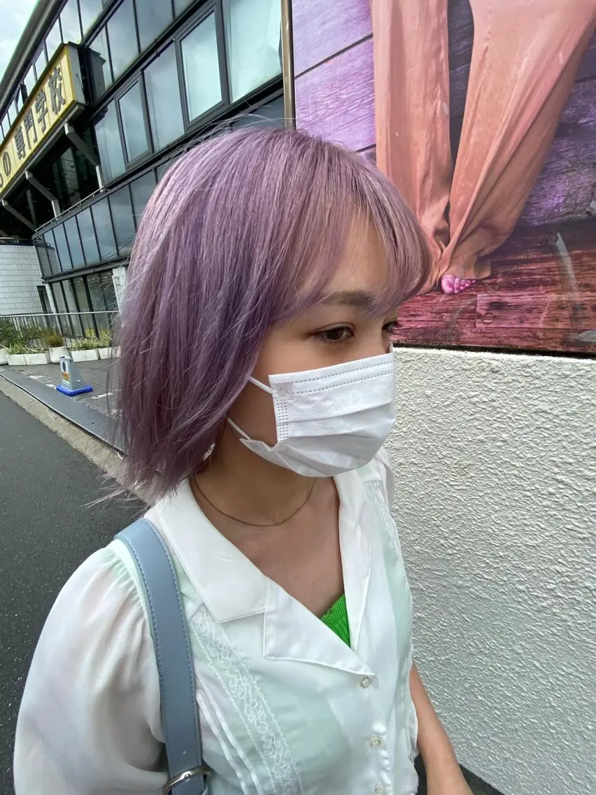 ミディアム カラー ハイトーンカラー ラベンダーカラー niconail 🧣ayu 📍烏山のネイルデザイン