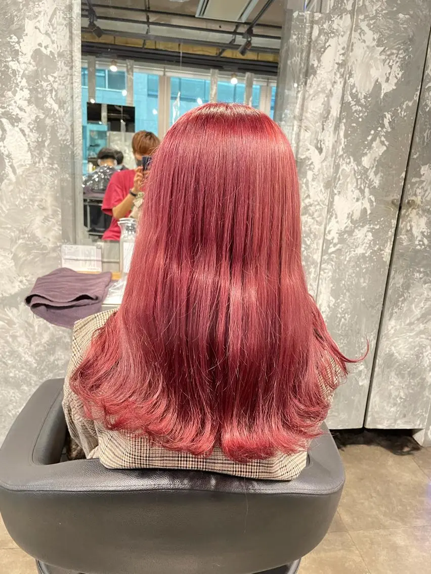 ロング カラー ピンクカラー ベージュカラー💖 やすひろのヘアスタイル