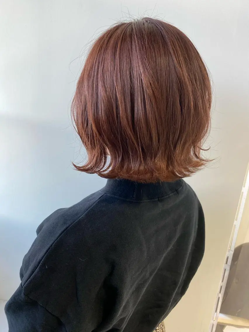ショート カラー ブラウンカラー オレンジ オレンジブラウン 遠藤 愛莉のヘアスタイル