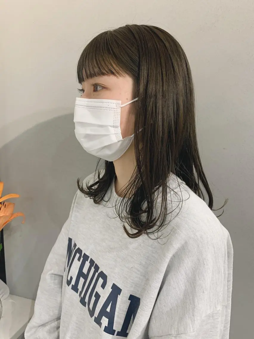 ロング カラー ヘアカラー ボブパーマコテ巻き風 パーマNo1深江秀平のヘアスタイル