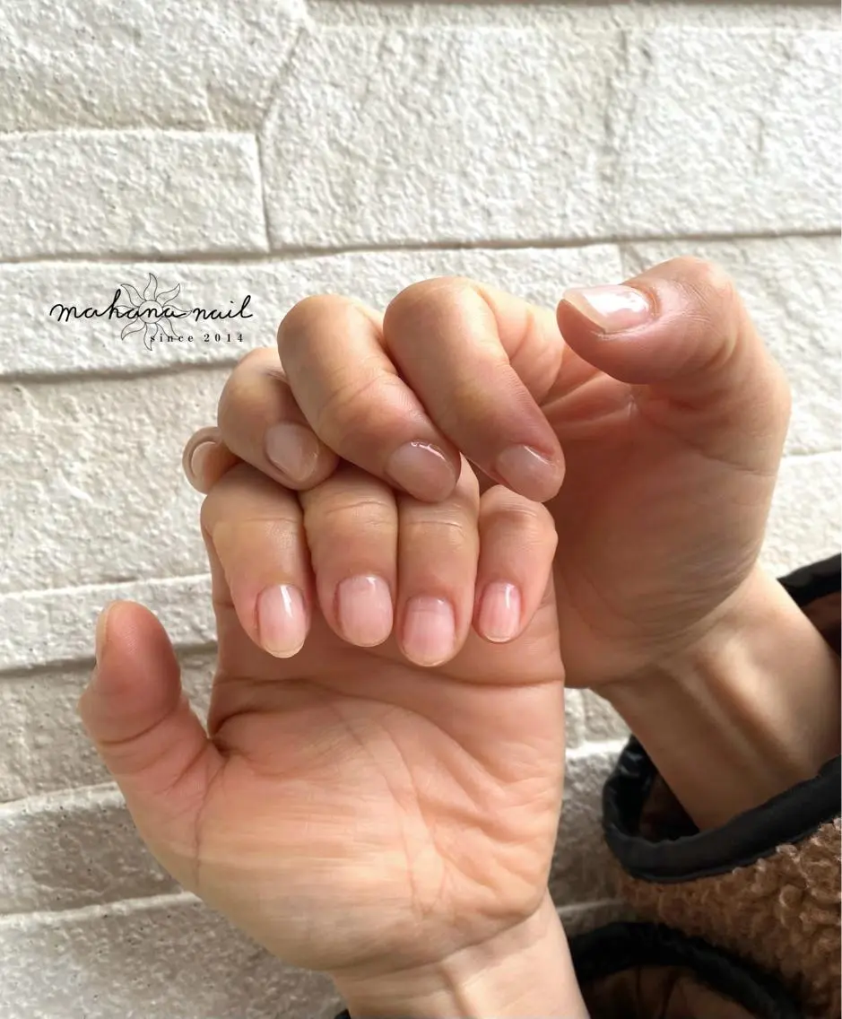 ネイル クリアネイル ジェルネイル mahana nailのネイルデザイン