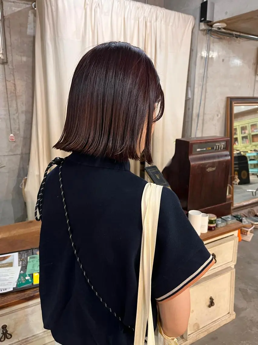 ショート カラー パーマ ヘアアレンジ キッズ デザインパーマ メンズカット 郁美のヘアスタイル