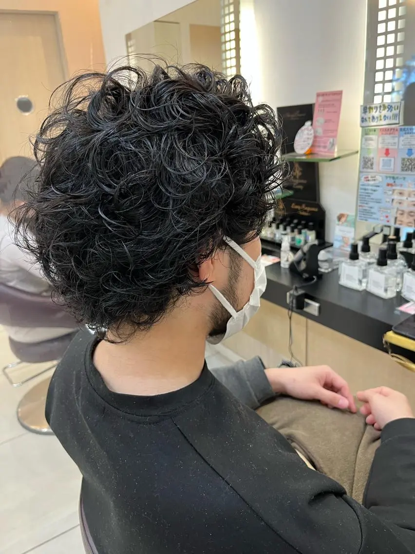 ショート パーマ メンズ カット パーマ トータルビューティー K:R鶴川のヘアスタイル