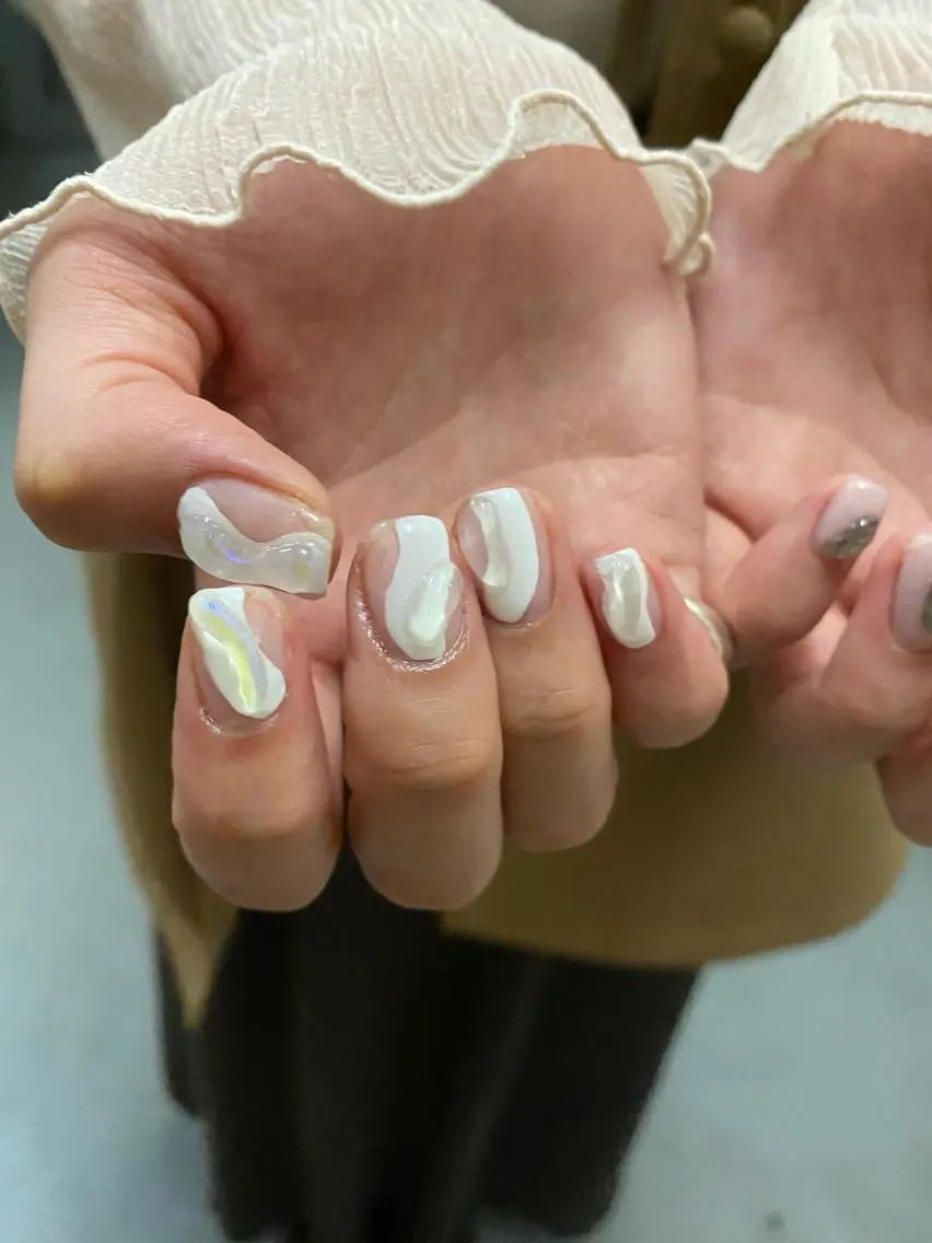 ネイル ハンドネイル フットネイル ハンドケア ゆびノさき茨木店 ニュアンス/アートのネイルデザイン